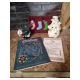 Group of Christmas items including lighted Snow