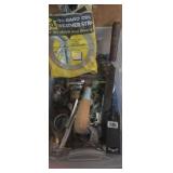 Drill bit.  Hand file , weather strip, screws and