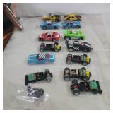 Slot cars in plastic case