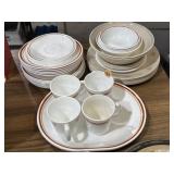 Corelle dinnerware mixed patterns, 45+ pieces
