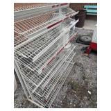 multi-tier white metal wire retail display rack