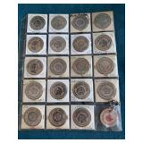 Wooden Nickle Collection 20 in all in a plastic