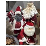 Seared and atand up Santa Claus figures ~ 24'