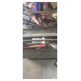Metal tool box with contents