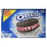 2 family size packages of mega stuff oreo cookies