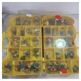 Surf carrying case with figures clear plastic