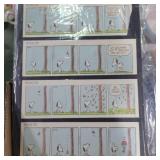 4 snoopy comic strips mounted on board 10in x