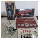 Carburetor, spark plugs and license plates