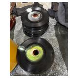 45 vinyl records assorted in 2 stacks rca