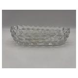 Fostoria, American oval relish dish cubist