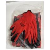 12 prs Nitrile coated gloves size 10(L)