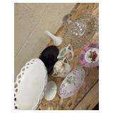 Decorative Glassware and Floral Porcelain Lot ï¿½