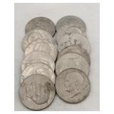 12 Eisenhower dollars mixed years