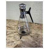 Inland Glass coffee carafe with a warmer stand