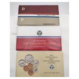 1984, 1987 and 1990 uncirculated coin sets