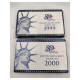 1999 and 2000 uncirculated coin sets