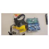 Dog leash and doggie poop bags