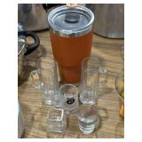 YETI Rambler and shot glasses