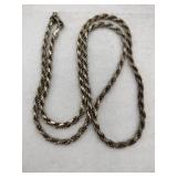 Silver rope chain marked 925 .570oz