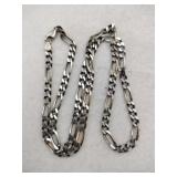 Silver Figaro chain marked 925 .510oz