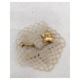 Peo star pin gold filled .065oz