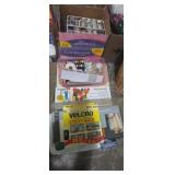 Crafting supplies,  paints, tape,velcro,  candle