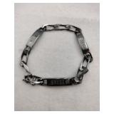 Silver ID bracelet marked 925 .445oz