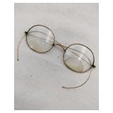 Gold frame glasses marked 1/10 12K GF