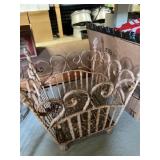 French country-style wrought iron basket