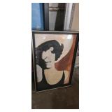 Framed water color portrait unknown artist