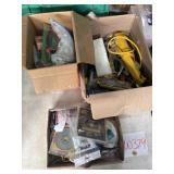 Assorted tools, hardware, blades, etc., some is