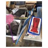 Hand vacuum, floor stand, door screen, ball bat,