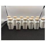 12 Griffiths spice jar set vintage.