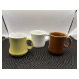 Three iron stone cups