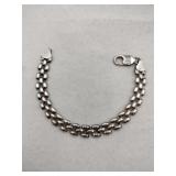 Silver panther link bracelet marked 925 .240oz