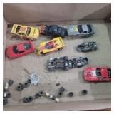 Slot cars and parts and pieces