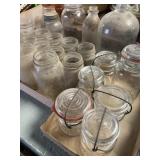 Variety of all ball mason jars, Coca-Cola glass