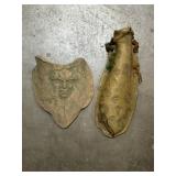 2 handmade stoneware pocket vases