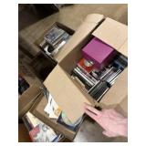 3 boxes of assorted dvds and cds