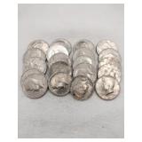 20 Kennedy half dollars mixed years