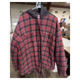 Wrangler premium quality plaid hooded jacket Size