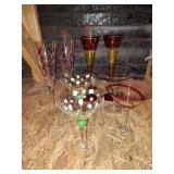 Group of nice cocktail and wine glasses.