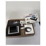 Alarm clocks, Nikon cameras, usb storage disks,