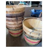 Wooden fruit  baskets, and other items