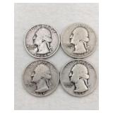 1934 and 1935 silver quarters