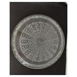 Jennette glass company, cake plate, pattern is