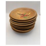 8 vintage Robin Hood ware handpainted, decorative