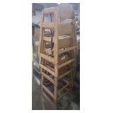 5 restaurant style wooden booster chairs