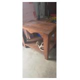 Side table with antlers