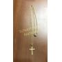14k gold Italy cross pendant and chain